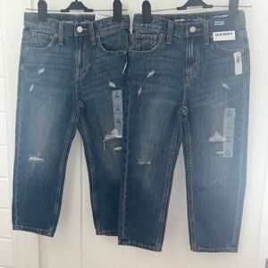 NWT Old Navy high-rblise slouchy straight jeans girl's sz 6